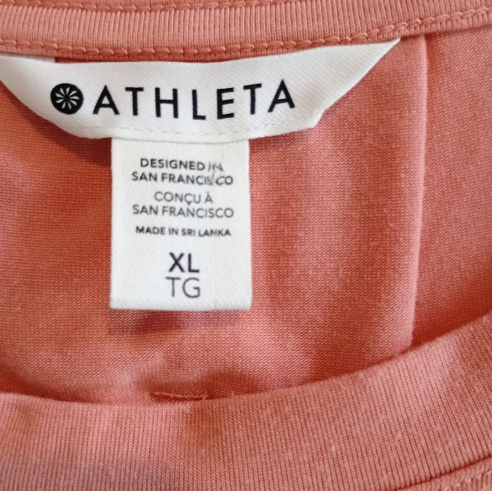 Athleta Elemental Oversized Peachy Pink Long Sleeve Top Size‎ XL - Picture 10 of 13
